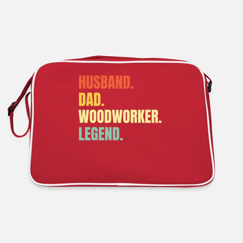 Stolzer Holzarbeiter Vater Holzarbeit Waldarbeiter Retro Tasche