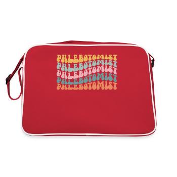 Phlebotomist Laboratory Vein Artery Phlebologist - Retro Bag - red/white - Back