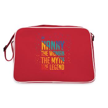 Super forte assistante maternelle drôle idée cadeau Pouvoir - Sac Retro - rouge/blanc - Dos