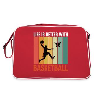 Basketteur Basketball Slamdunk BBall Korbleger - Sac Retro - rouge/blanc - Dos