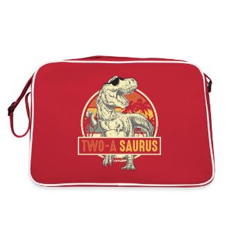 2ème anniversaire Dinosaur Fête d’anniversaire des enfants - Sac Retro - rouge/blanc - Dos