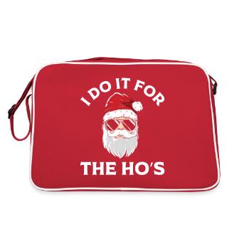 Santa Claus Weihnachten - Retro Tasche - Rot/Weiß - Hinten