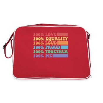 Gay Heart Gay Lesbienne Lesbienne Cadeau - Sac Retro - rouge/blanc - Dos