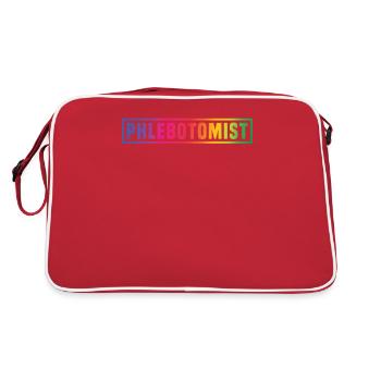 Phlebotomist Laboratory Vein Artery Phlebologist - Retro Bag - red/white - Back