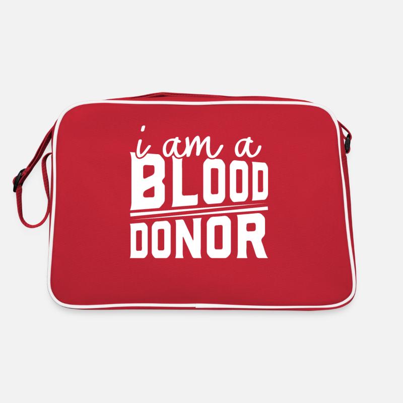 Blutspende Blutspenden Blutspender Retro Tasche