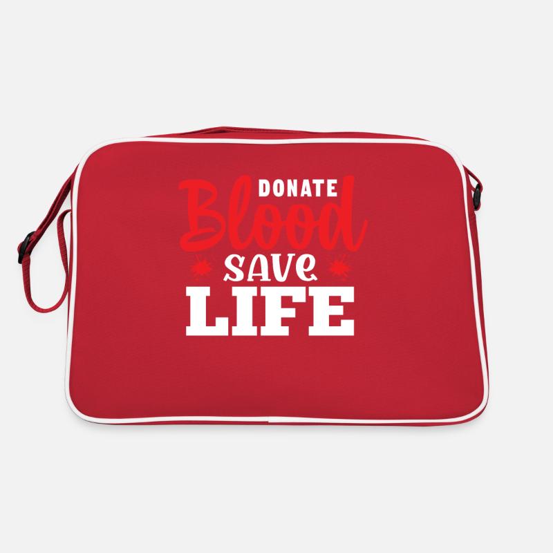 Blutspende Blutspenden Blutspender Retro Tasche