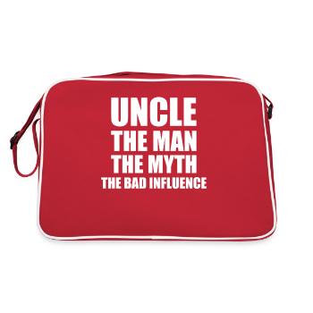 Meilleur oncle Bad Influence Cadeau de famille - Sac Retro - rouge/blanc - Dos