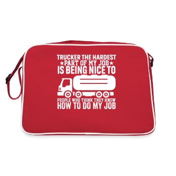 Chauffeur de camion Chauffeur de camion Diesel - Sac Retro - rouge/blanc - Dos
