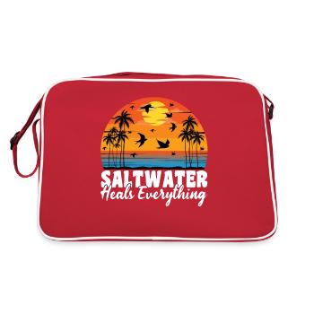 Eau salée Vie de plage Mer Sel Eau salée - Sac Retro - rouge/blanc - Dos