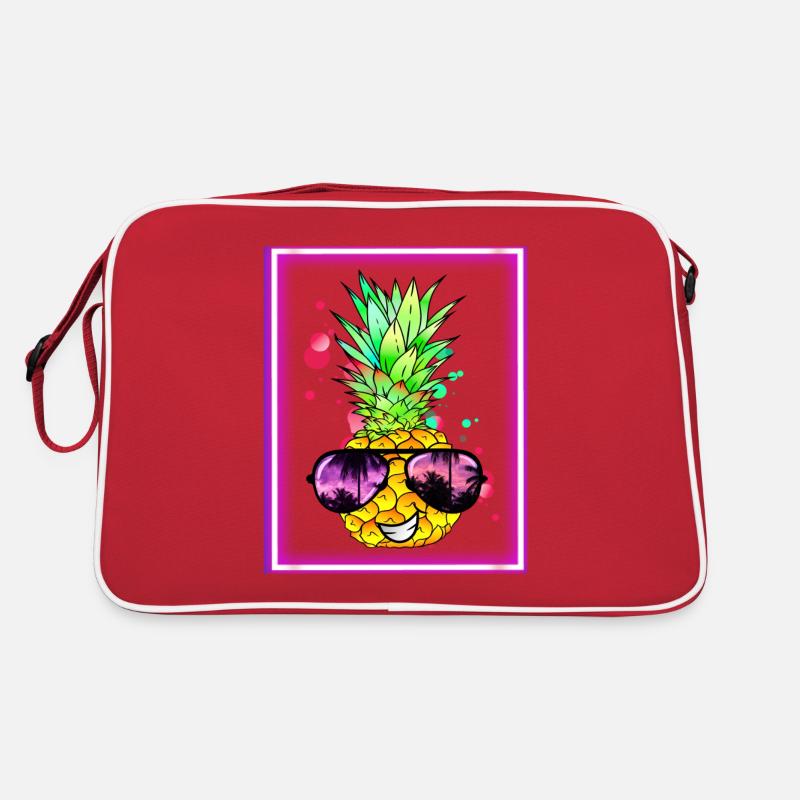 Pineapple Retro Neon Art Retro Bag