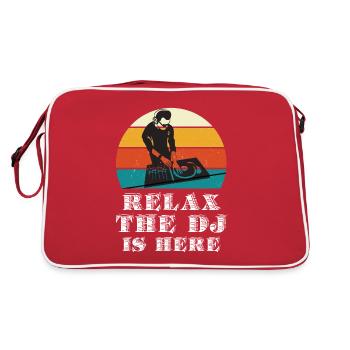 DJ PERFORMANCE Disc Jockey Techno Party Deejay Club - Retro Bag - red/white - Back