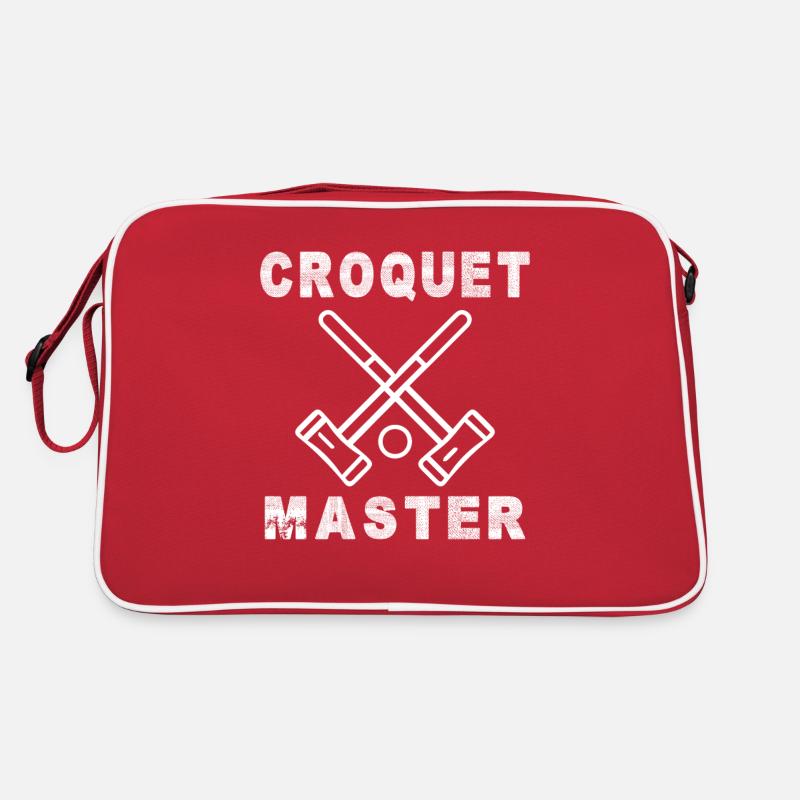 Croquet Crocket Krocket Holzhammer Schläger Retro Tasche