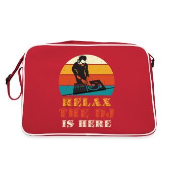 DJ GIG Disc Jockey Techno Party Deejay Club - Retro Bag - red/white - Back