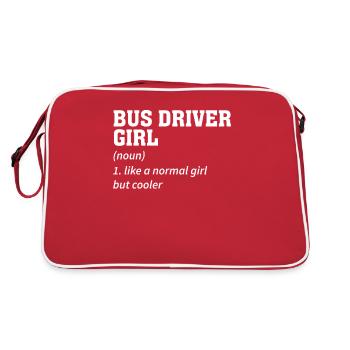 Chauffeur de bus Drôle de dicton Profession Cadeau de bus public - Sac Retro - rouge/blanc - Dos