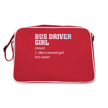 Chauffeur de bus Drôle de dicton Profession Cadeau de bus public - Sac Retro - rouge/blanc - Dos