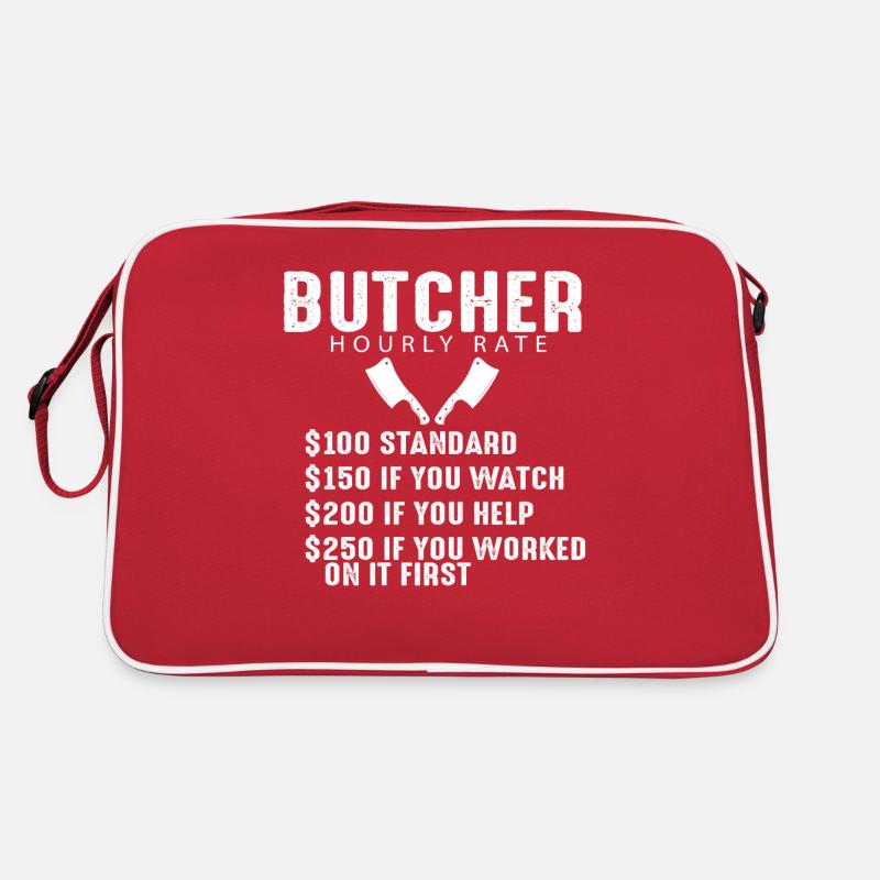 Butcher Butcher Profession Funny Saying Gift Retro Bag