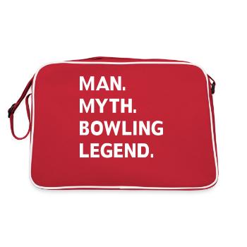 Bowling Cone Spareball Pins Ball Strike - Retro Bag - red/white - Back