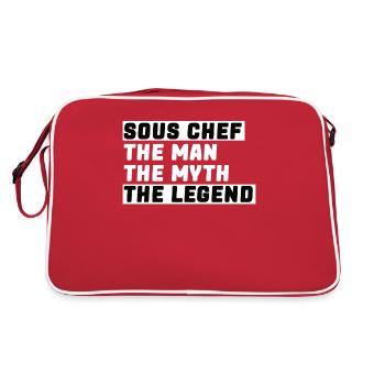 Chef Hat, Chef, Kitchen, Five stars, Gold, 5, - Retro Bag - red/white - Back