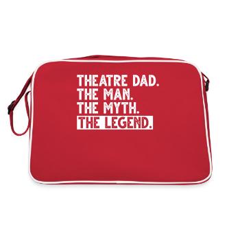 Théâtre Papa Acteur Arts de la Scène Répétition - Sac Retro - rouge/blanc - Dos