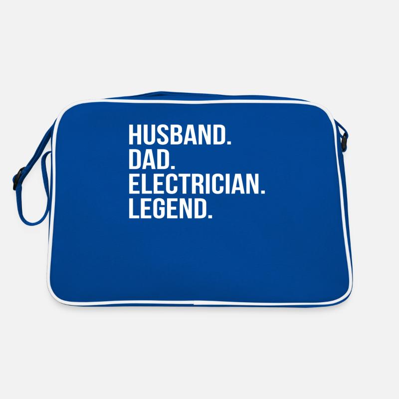 Ehemann Papa Elektriker Held Retro Tasche