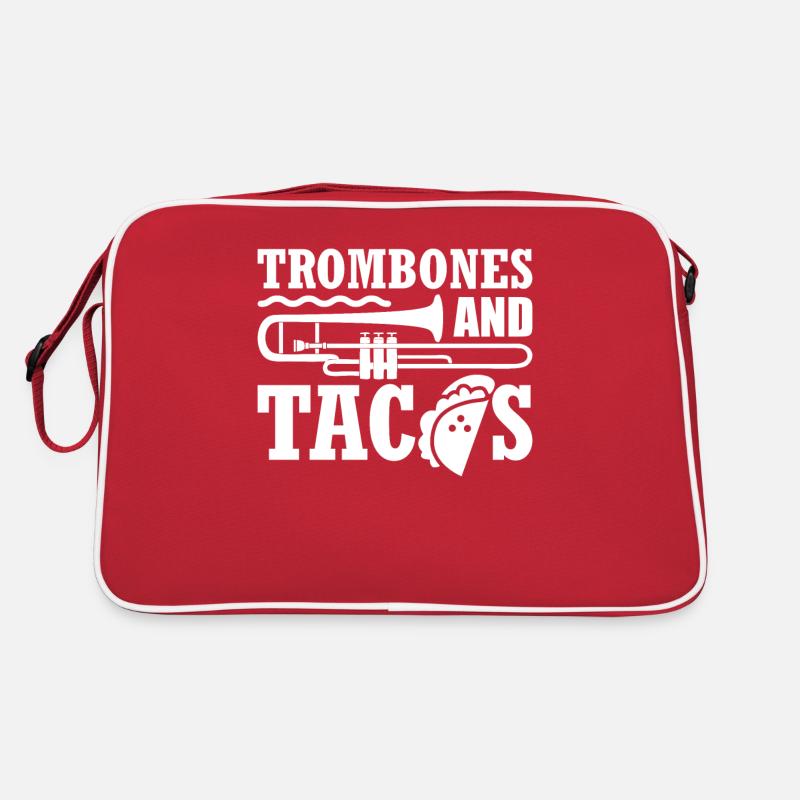 Trompete Tacos Essen Musiker Trompeter Blasmusik Retro Tasche