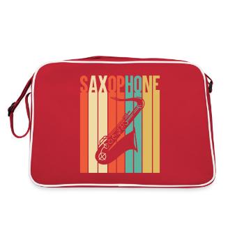 Saxophone Saxophonist Saxophone Music Saxophone Player - Retro Bag - red/white - Back