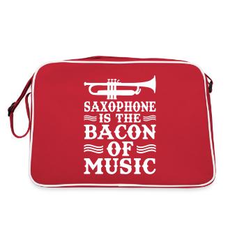 Saxophone Saxophone Saxophone Saxophone Music Saxophone Player - Retro Bag - red/white - Back