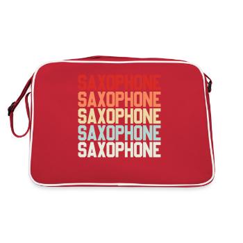 Saxophone Saxophone Saxophone Saxophone Music Saxophone Player - Retro Bag - red/white - Back