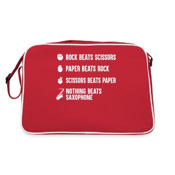 Saxophone Saxophone Saxophone Saxophone Music Saxophone Player - Retro Bag - red/white - Back