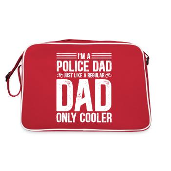 Fier papa d’un policier Père d’un policier - Sac Retro - rouge/blanc - Dos