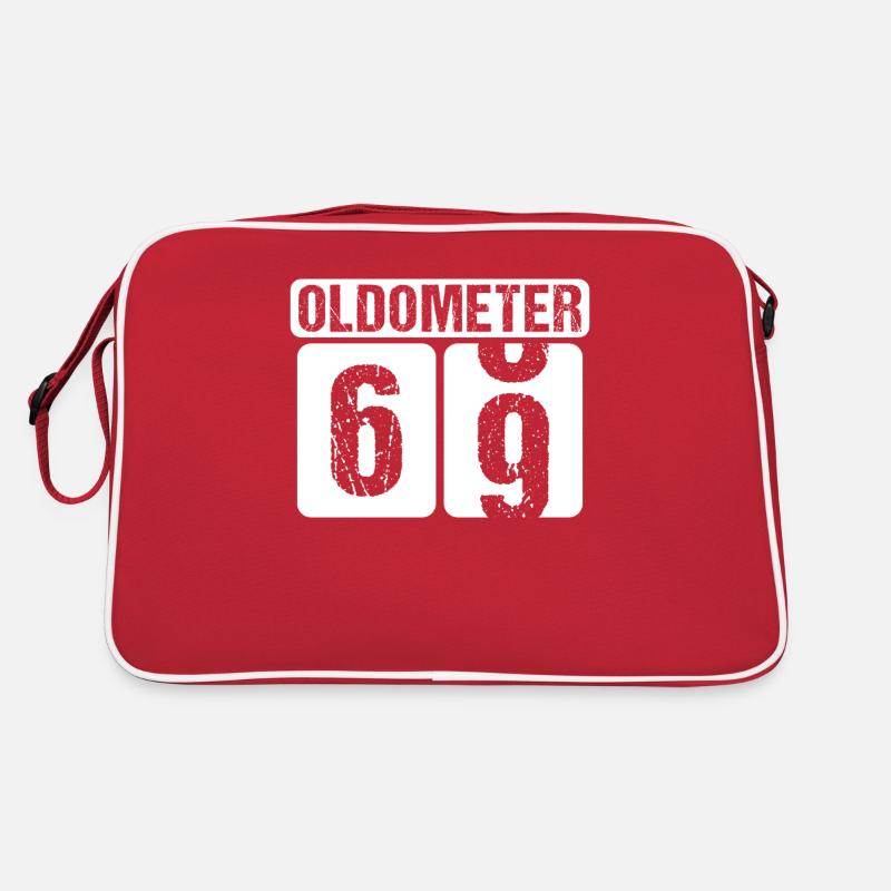 69 Anniversaire Célébration Année de naissance 69e Célébration Année de construction - Sac Retro - rouge/blanc