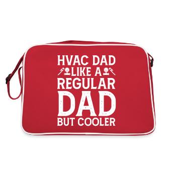 Heating Engineer Pump Valve Pressure Regulator Papa Father - Retro Bag - red/white - Back