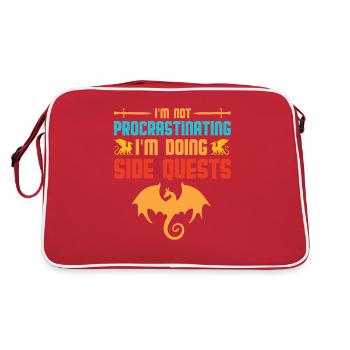 Je n’hésite pas, je fais des quêtes secondaires RPG Table - Sac Retro - rouge/blanc - Dos