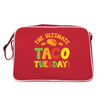 Mexican Tacos Food Lifestyle Tuesday - Retro Bag - red/white - Back