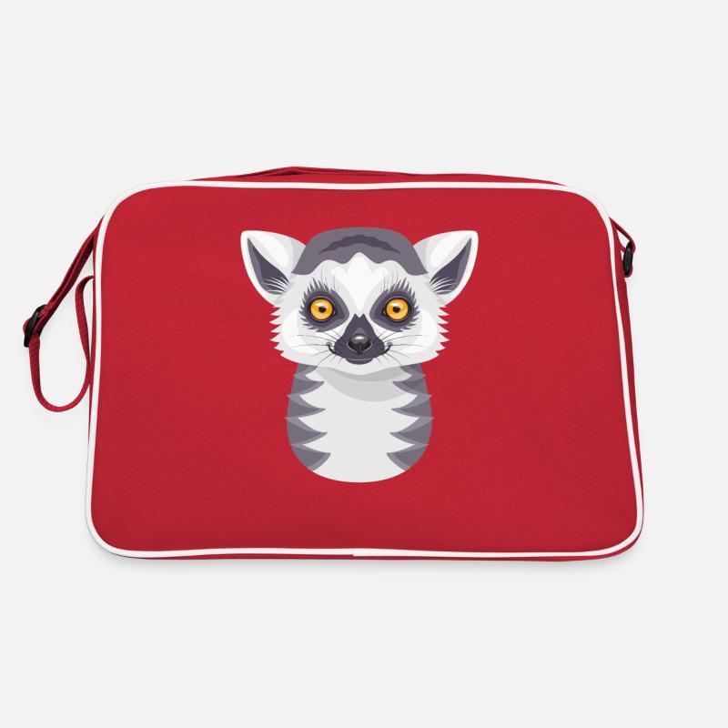 Katta Affe Halbaffe Lemur Kattas Lemuren Halbaffen Retro Tasche