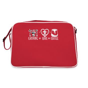 Camping Wildnis Natur Kaffee Outdoor Enthusiasten - Retro Tasche - Rot/Weiß - Hinten