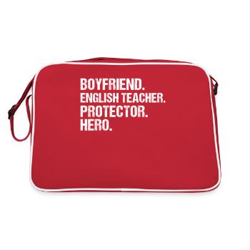 Englisch Englischlehrer England Sprache Lehramt - Retro Tasche - Rot/Weiß - Hinten