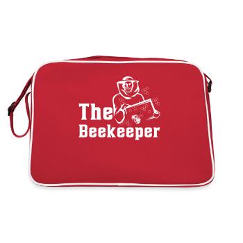 Beekeeping Beekeeper Honey Beekeeper Lustig - Retro Bag - red/white - Back