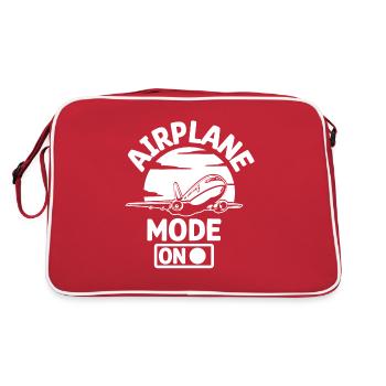 Pilot Airplane Flying Flying Gift Idea - Retro Bag - red/white - Back