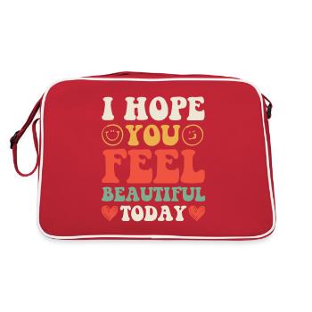 Pensées positives, vie positive - Sac Retro - rouge/blanc - Dos