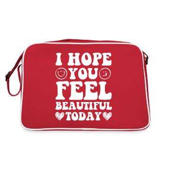 pensées positives vie positive - Sac Retro - rouge/blanc - Dos