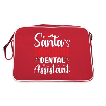 Assistant dentaire Dentiste Cabinet dentaire Dentisterie - Sac Retro - rouge/blanc - Dos