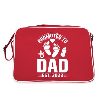 Dad 2023 Future Father Gift Idea - Retro Bag - red/white - Back