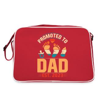 Dad 2023 Future Father Gift Idea - Retro Bag - red/white - Back