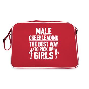 Cheerleader Gift Cheerleading Cheer Cheerdance - Retro Bag - red/white - Back