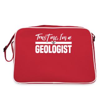 Géologue Croûte terrestre Sciences naturelles Roche Rocheuse - Sac Retro - rouge/blanc - Dos