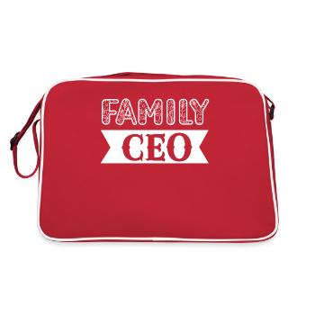 Chef de famille Papa Grand-père Maman Grand-mère - Sac Retro - rouge/blanc - Dos