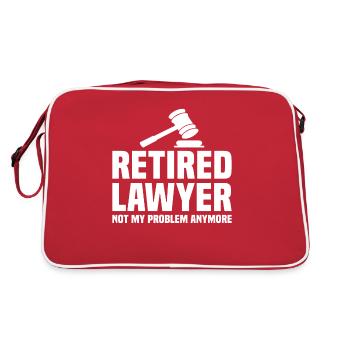 Anwalt Anwälte Anwaelte Jurist Rente Ruhestand - Retro Tasche - Rot/Weiß - Hinten