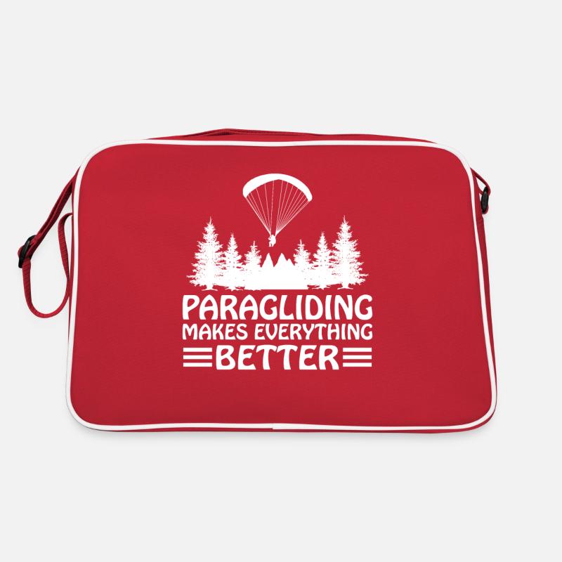 Paragliding Gleitschirmflieger Fallschirm Para Retro Tasche