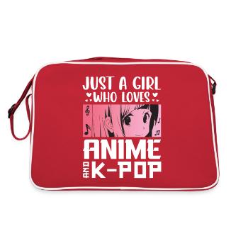 K-Pop Korea Pop Pop Music South Korea Korean Music - Retro Bag - red/white - Back